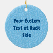 Blauwe kat met Violin Ceramic Ornament (Achterkant)