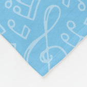 Blauwe kat met Violin Fleece Blanket Deken (Hoek)