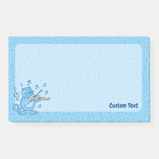 Blauwe kat met Violin Notes (Voorkant)