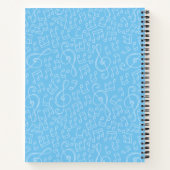 Blauwe kat met Violin Notitieboek (Achterkant)
