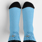 Blauwe kat met Violin Socks Sokken (Top)