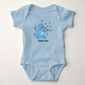 Blauwe kat met Violin T-Shirt (Voorkant)