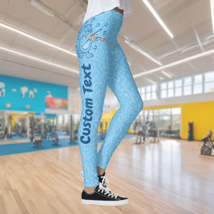 Blauwe Kat met Viool Leggings
