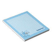 Blauwe Kat Met Viool Notitieblok (Schuin)