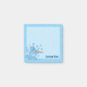 Blauwe Kat met Vioolnotities Post-it® Notes (Voorkant)