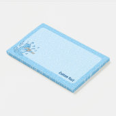 Blauwe Kat met Vioolnotities Post-it® Notes (Schuin)
