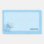 Blauwe Kat met Vioolnotities Post-it® Notes (Voorkant)