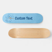 Blauwe kat met vioolskateboard persoonlijk skateboard (Horizontaal)