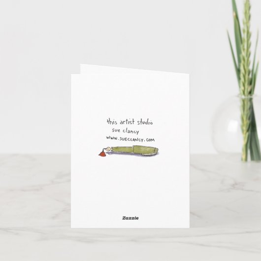 Blauwe kat met WTF cup Kaart (Achterkant)