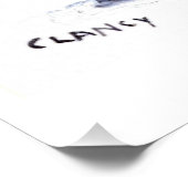 Blauwe kat met WTF-mok Perfect Poster (Hoek)