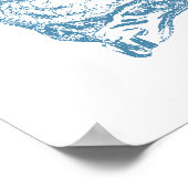 Blauwe kat poster (Hoek)