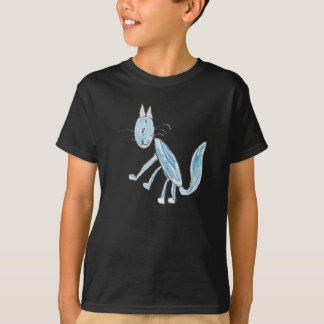 Blauwe kat Shirten T-shirt