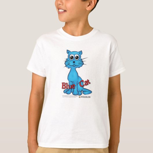 Blauwe kat T-shirt uit het Rode kat-boek (Voorkant)