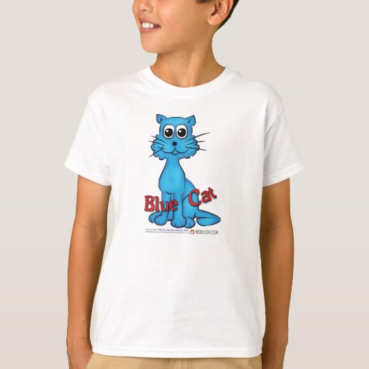 Blauwe kat T-shirt uit het Rode kat-boek (Voorkant)
