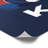 Blauwe kat voor Kamala 2024 Amerikaanse verkiezing Poster (Hoek)