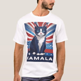 Blauwe kat voor Kamala 2024 Amerikaanse verkiezing T-shirt