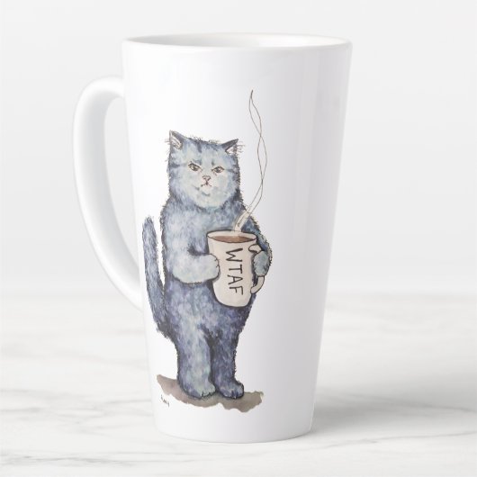 Blauwe Kat WTAF mok (Linkerhoek)