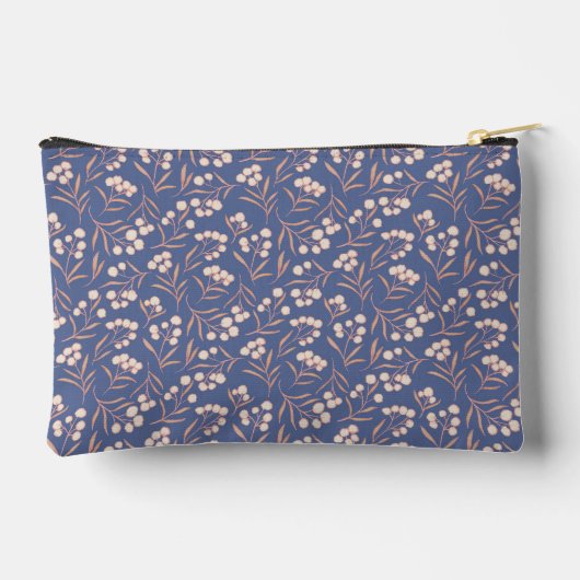 Blauwe  katoenbloem etui (Achterkant)