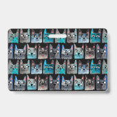 Blauwe katten badge (Achterkant)