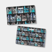 Blauwe katten badge (Voor- en achterkant)