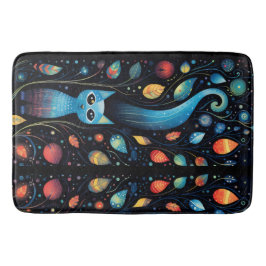 Blauwe katten badmat