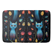 Blauwe katten badmat (Voorkant)