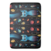 Blauwe katten badmat (Voorkant Verticaal)
