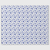 Blauwe Katten Cadeaupapier (Vlak)