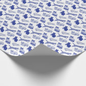 Blauwe Katten Cadeaupapier (Hoek)