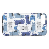 Blauwe katten Case-Mate iPhone case (Achterkant (Horizontaal))