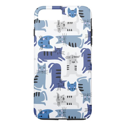 Blauwe katten Case-Mate iPhone case