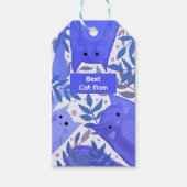 Blauwe katten en takken Beste katten Cadeaulabel (Voorkant)