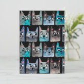Blauwe katten kaart (Staand voorkant)