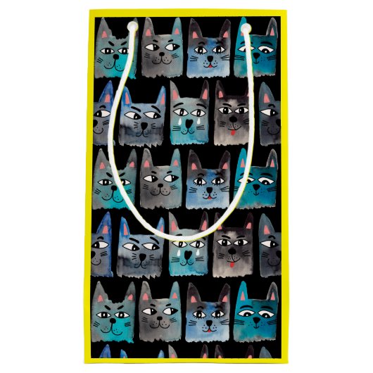 Blauwe katten klein cadeauzakje (Voorkant)