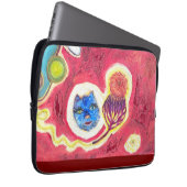 blauwe katten laptop sleeve (Voorkant Rechts)