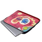 blauwe katten laptop sleeve (Voorkant onderkant)