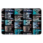 Blauwe katten magneet (Horizontaal)