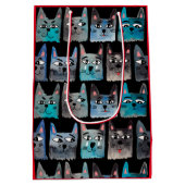 Blauwe katten medium cadeauzakje (Achterkant)