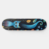 Blauwe katten persoonlijk skateboard (Horizontaal)