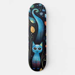 Blauwe katten persoonlijk skateboard