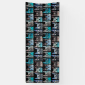 Blauwe katten spandoek (Verticaal)