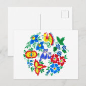 Blauwe katten, volkskunst briefkaart (Voorkant / Achterkant)