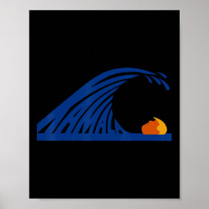Blauwe katten voor Kamala Grappig Trump voor dames Poster