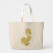 Blauwe kattenkat Canvas tas (Achterkant)