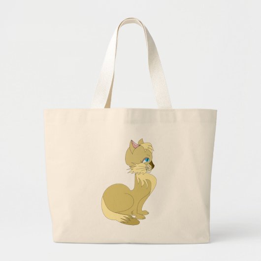 Blauwe kattenkat Canvas tas (Voorkant)