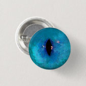 Blauwe Kattenoog Ronde Button 3,2 Cm (Voorkant /achterkant)