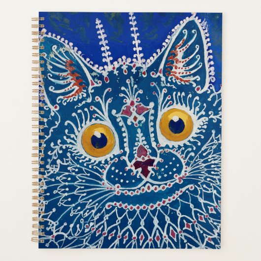 Blauwe kattenplanner planner (Voorkant)