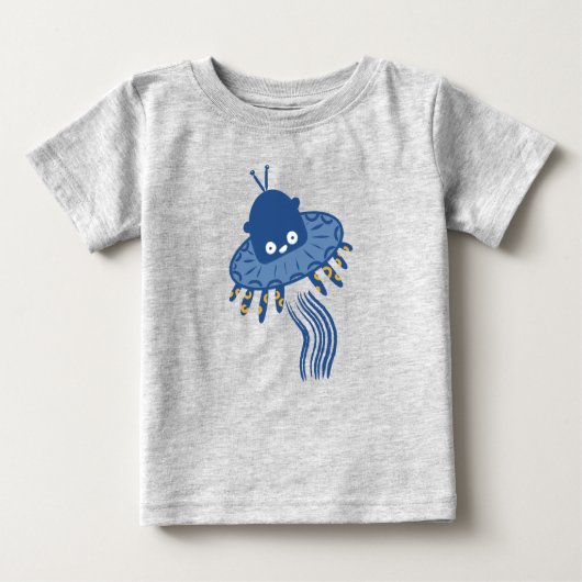 Blauwe Kawaii octopus ufo (Voorkant)