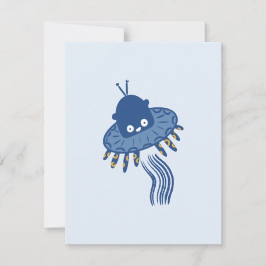 Blauwe Kawaii octopus ufo (Voorkant)