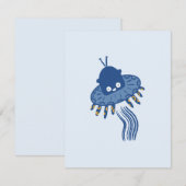 Blauwe Kawaii octopus ufo (Voorkant / Achterkant)